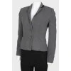 Gray patched shoulders blazer
