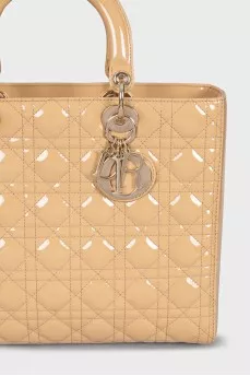 Тоут бежевого цвета Lady Dior Large
