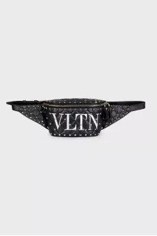 Кожаная черная сумка Rockstud