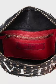 Кожаная черная сумка Rockstud