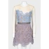 Lace translucent mini dress