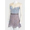 Lace translucent mini dress
