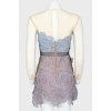 Lace translucent mini dress