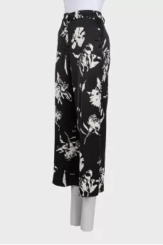 Брюки прямого кроя в принт