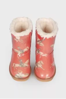 Children's insulated red boots