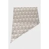 Beige silk scorpion pattern scarf