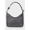Black leather bag with lightning