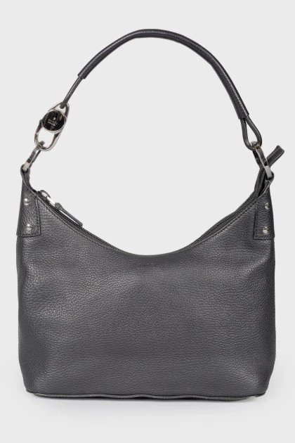Black leather bag with lightning