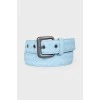 Blue wicker belt