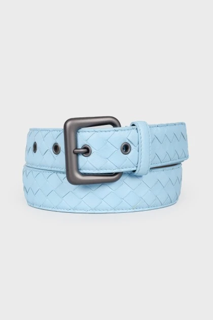 Blue wicker belt