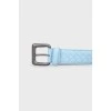 Blue wicker belt