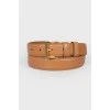 Brown embossed belt