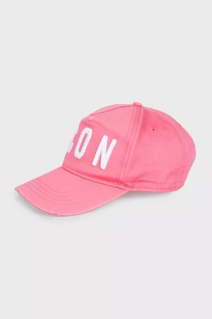 Pink distressed cap