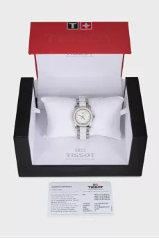 Watch with a bracelet decorated with ceramics