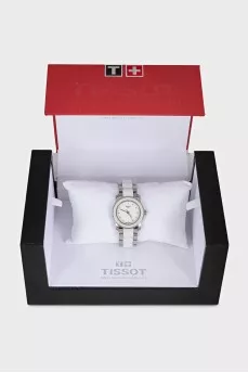 Watch with a bracelet decorated with ceramics