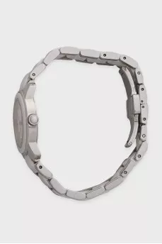 Watch with a bracelet decorated with ceramics