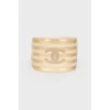 A wide striped bracelet