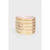 A wide striped bracelet