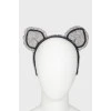 Black hoop with lace ears