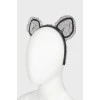 Black hoop with lace ears