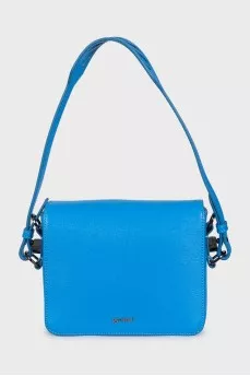 Blue crossbody with signature clasp