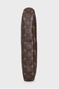 Brown Multi Pochette printed bag
