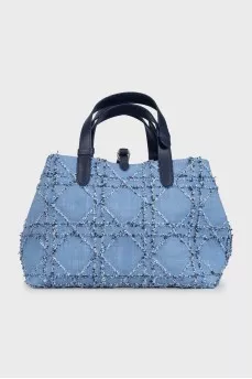 Toujours denim tote with tag