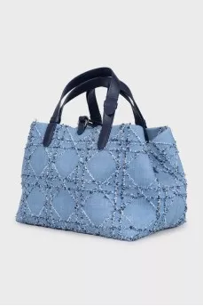 Toujours denim tote with tag