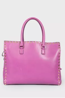 Purple spiked bag