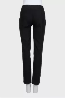 Black button-down trousers