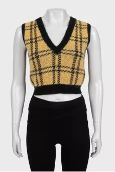 Yellow cardigan and top
