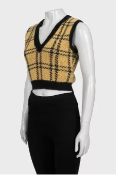 Yellow cardigan and top
