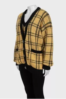 Yellow cardigan and top