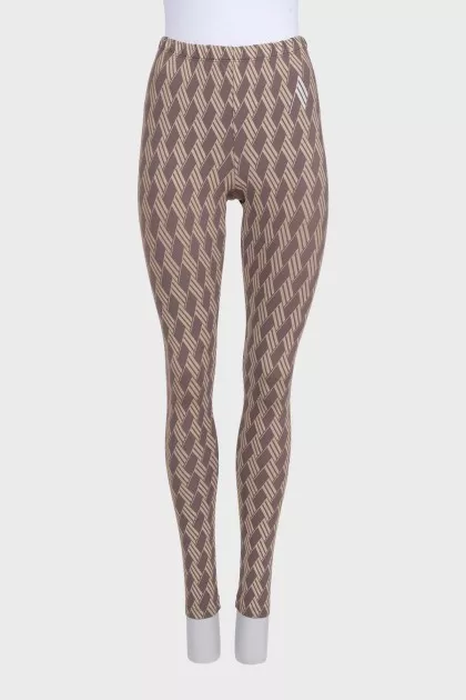Purple printed skinny leggings