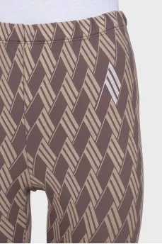 Purple printed skinny leggings