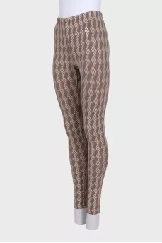 Purple printed skinny leggings