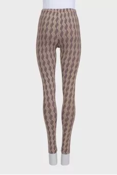 Purple printed skinny leggings