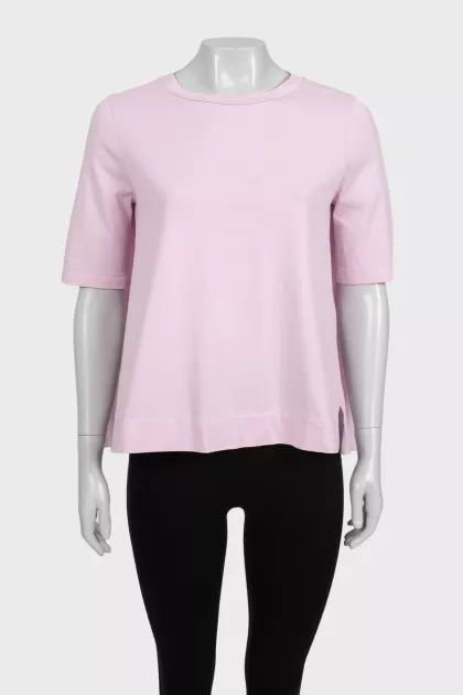 Loose pleated t-shirt