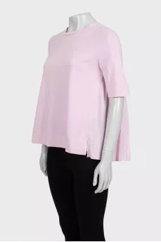 Loose pleated t-shirt