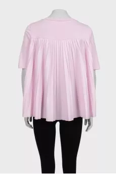 Loose pleated t-shirt