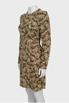 Brown animal print dress