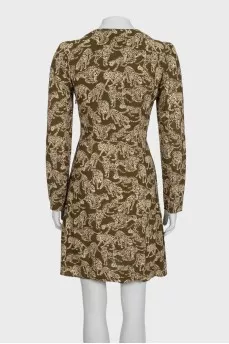 Brown animal print dress