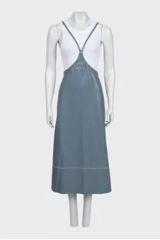 Gray skirt with straps
