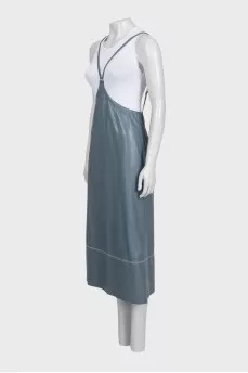 Gray skirt with straps