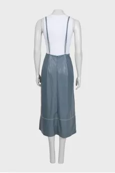 Gray skirt with straps