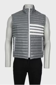 Men's gray down vest