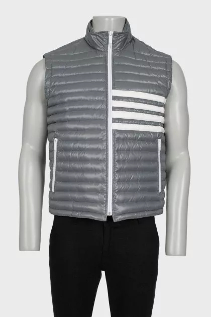 Men's gray down vest