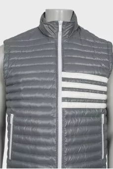 Men's gray down vest