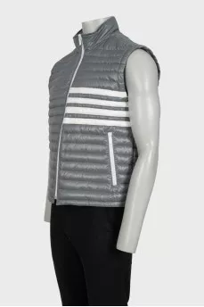 Men's gray down vest