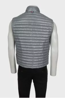 Men's gray down vest